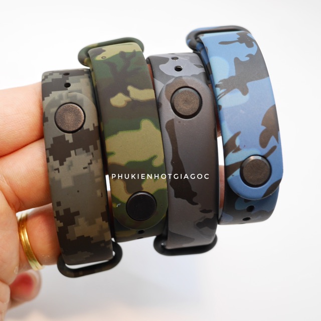 (SẵnVN) Dây đeo camo rằn ri màu lính Xiaomi Miband 6 / Mi band 5 ; Dây thay thế cá tính Mi band 3 , 4 , 5 , 6