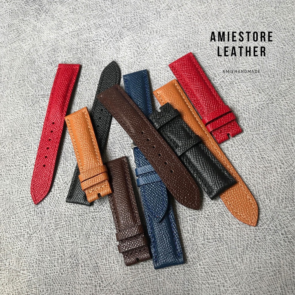 [ Uy Tín ] Dây Đồng Hồ Da Vân Epsom – Dây Đồng Hồ Da Bò Thật - Amiestore Leather