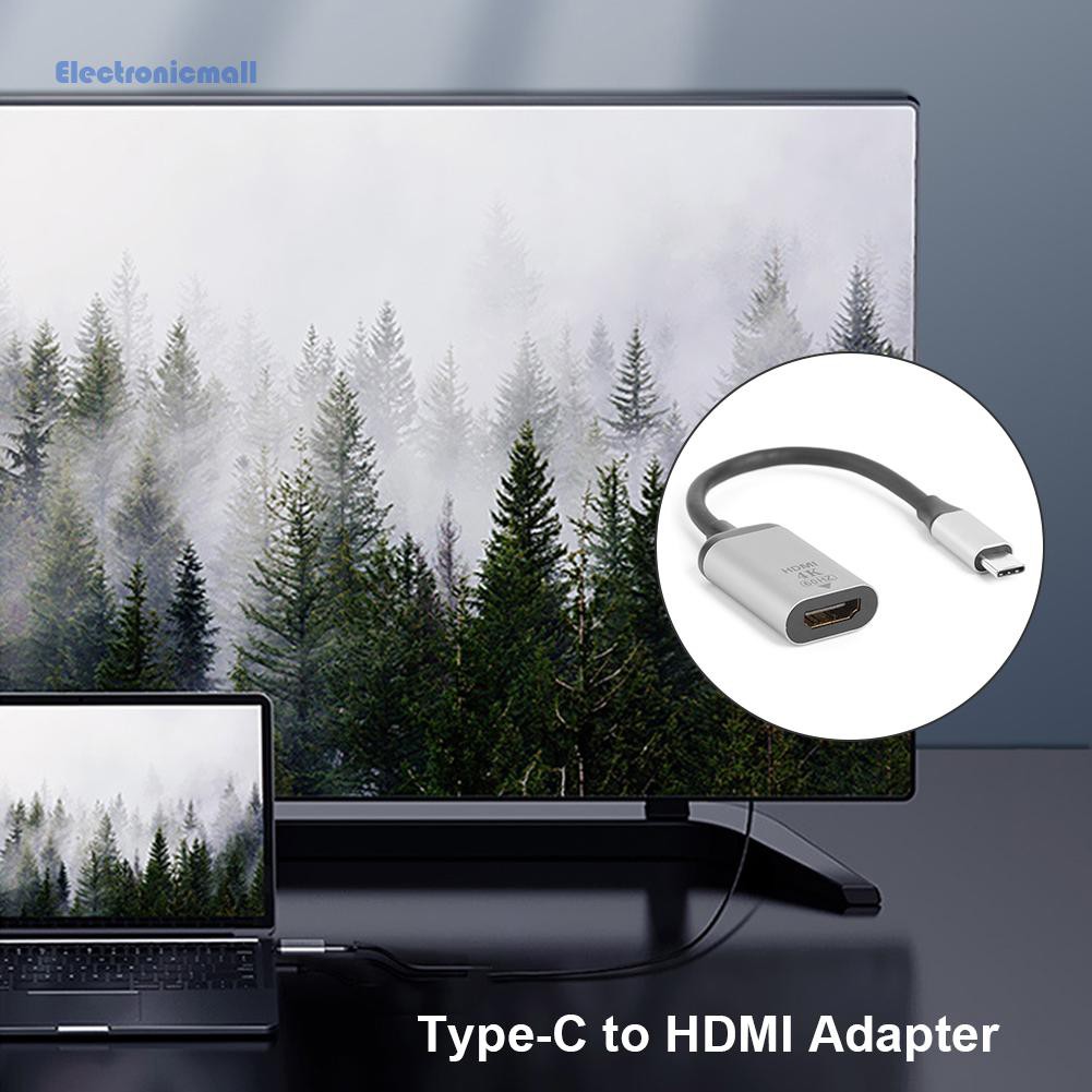 Đầu Chuyển Đổi Điện Tửmall01 Usb Type C Sang Hdmi 4k 10cm Cho Laptop / Điện Thoại / Máy Tính Bảng