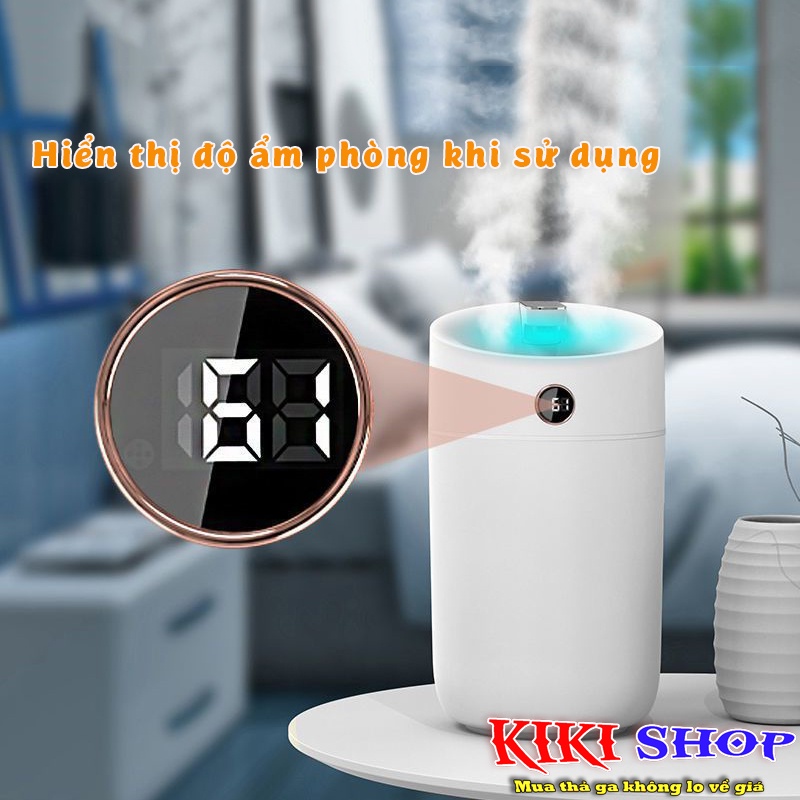 Máy tạo độ ẩm không khí dung tích 3L, 2 vòi phun, công suất 180ml/h - Kikishop