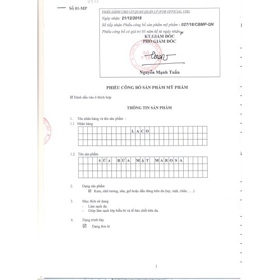 Sữa rửa mặt laco marosa | BigBuy360 - bigbuy360.vn