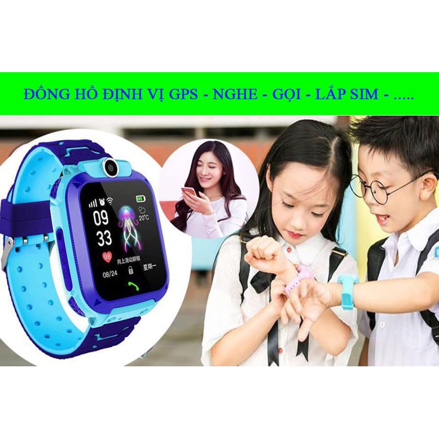 Đồng hồ thông minh định vị trẻ em Q20, định vị GPS, lắp được sim, chống nước, có tiếng Việt-Bảo hành 12 tháng