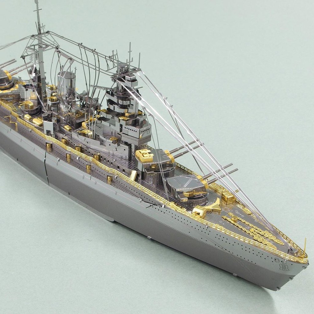 Tự Ráp Mô Hình Kim Loại 3D Tàu Chiến Thiết Giáp Hạm Nhật Bản Nagato Battleship