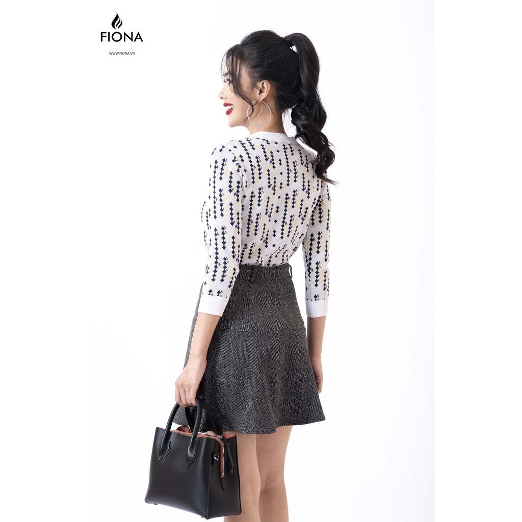 Chân váy ngắn FIONA dáng A xòe thắt đai trang trí F250502