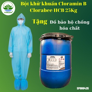 [Chứng nhận Bộ y tế] Cloramin B 25%, Bột khử khuẩn Chloramine Clorabee HCCB Việt Nam (Thùng 25 kg)