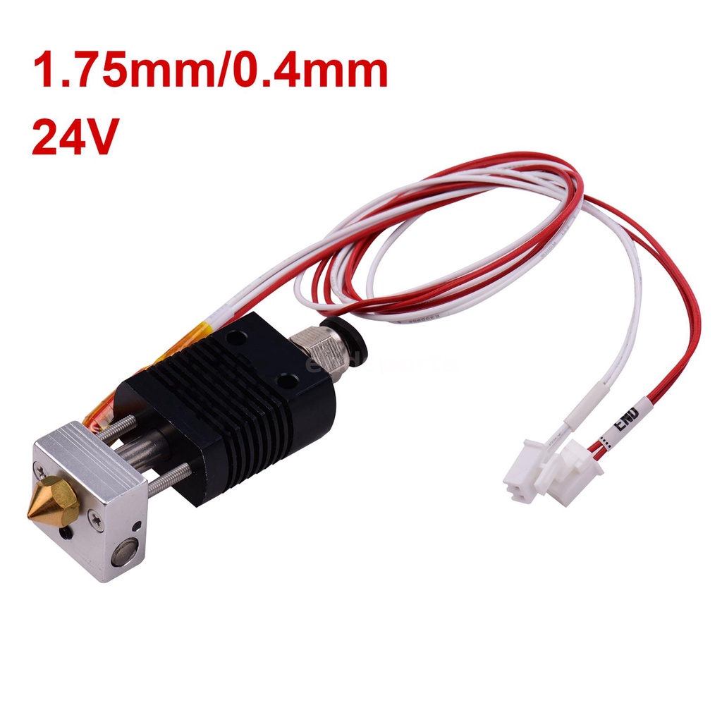 Bộ Đầu Phun Máy In 3d Toàn Phần Bằng Kim Loại Với Vòi Phun 0.4mm 100k Thermistorm 24v Tương Thích Với Dây Cáp Et4 / Et4 Pro 1.75mm