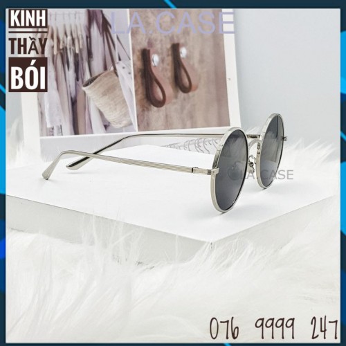 Kính thầy bói xịn - Kính tròn gọng kim loại - Kính vintage < Tặng hộp da + khăn lau>