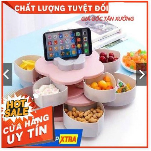 [Loại 6 cánh tự bung] Khay mứt tết đựng bánh kẹo chất liệu nhựa cao cấp kiểu dáng sang trọng