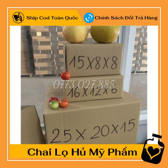 [TOP GIÁ RẺ] [15x8x8] Thùng Hộp Carton Đóng Gói Hàng ,Xưởng Chai Lọ