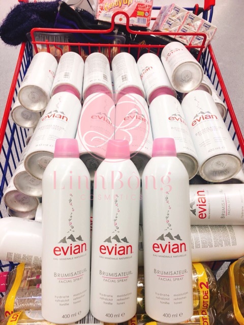 XỊT KHOÁNG EVIAN FACIAL SPRAY 400ML (hàng đủ bill , video mua hàng )