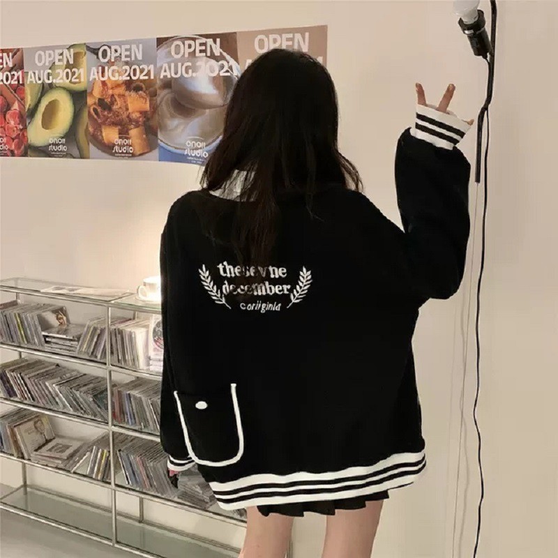 Áo khoác cardigan TESENE bo viền có túi ngực _VIETVENUS