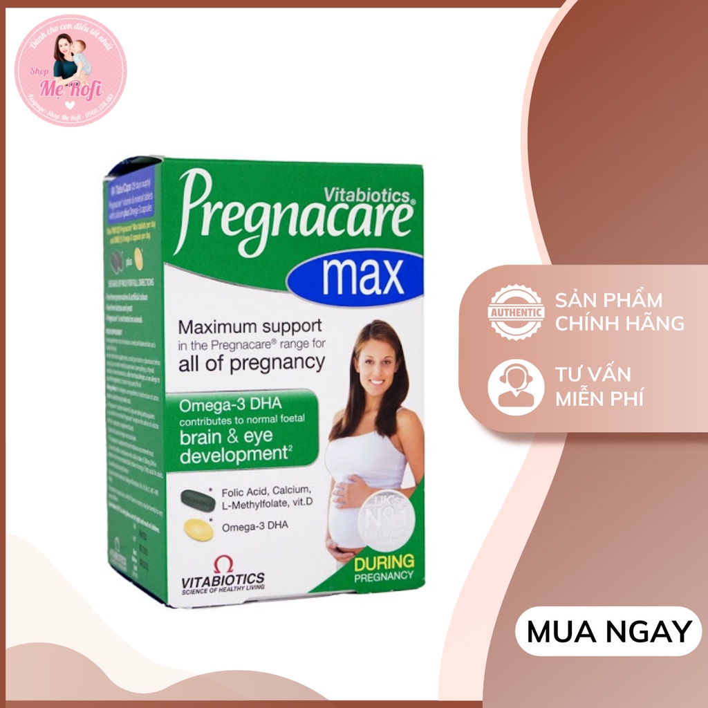 Viên uống vitamin tổng hợp Pregnacare Max Vitabiotics cho bà bầu 84 viên Mẹ Rofi