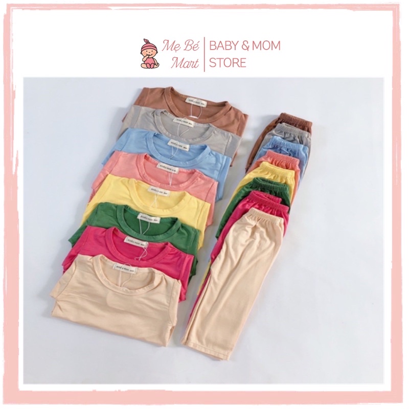 Bộ Dài Tay Chất Liệu Thun Lạnh Minky Mom Co Dãn 4 Chiều Mềm Mại Cho Bé