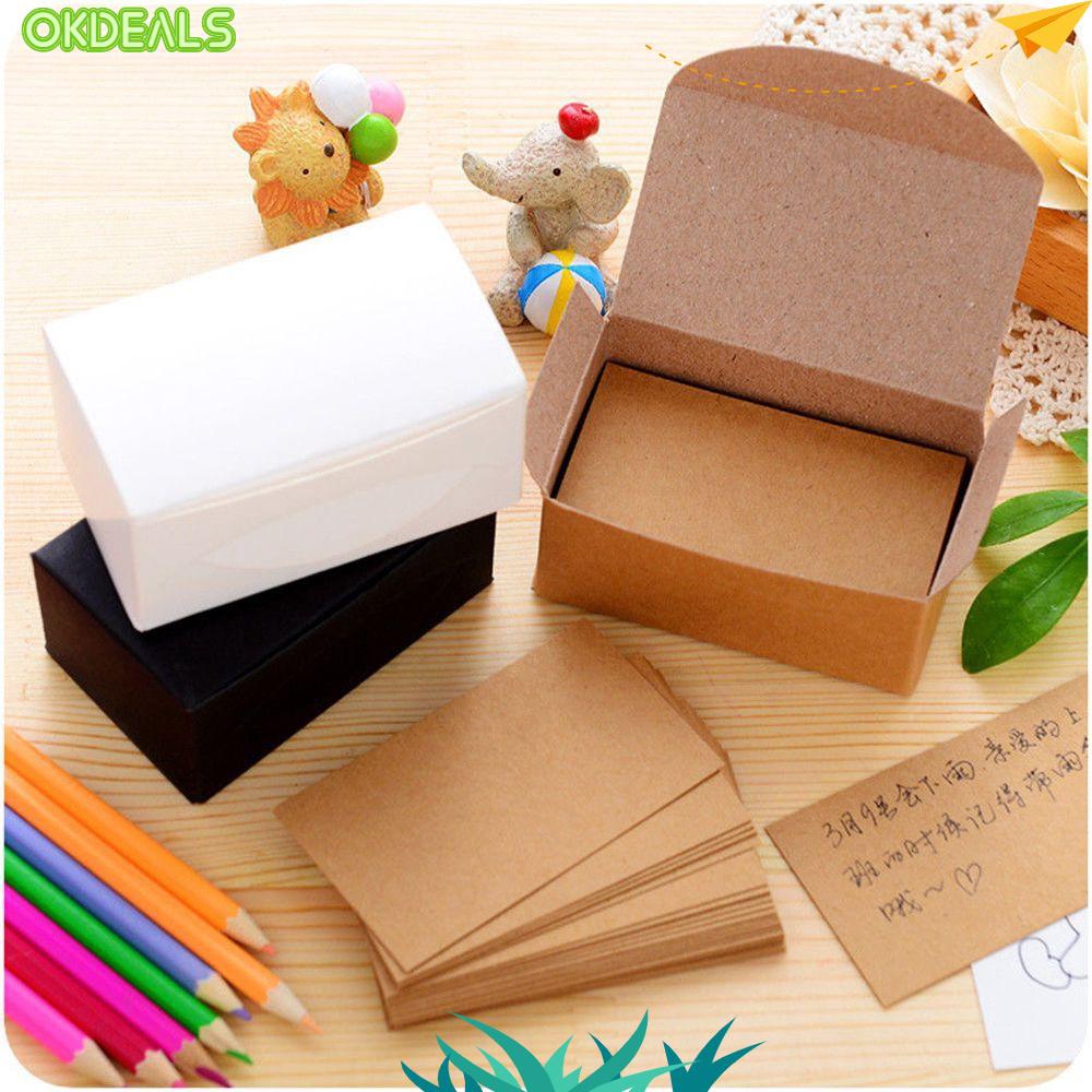 Set 20 / 100 Tấm Thẻ Giấy Kraft Trống Dùng Để Vẽ Tranh