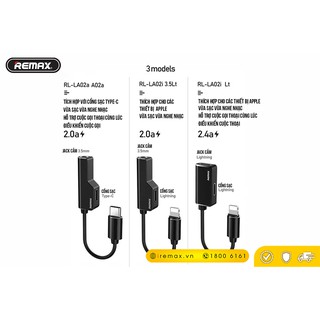 Cáp Remax chia cổng RL-LA02 Cho Lightning /TypeC