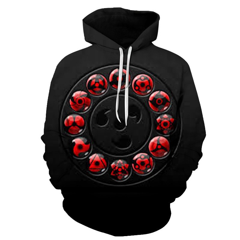 Áo Hoodie Dài Tay In Họa Tiết 3d Anime Naruto Độc Đáo