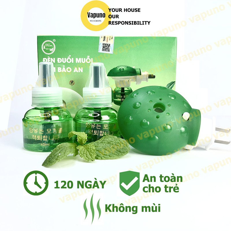 Đèn Đuổi Muỗi Xông Tinh Dầu Chống Muỗi Vào Nhà Bảo An Kèm 2 Chai Tinh Dầu