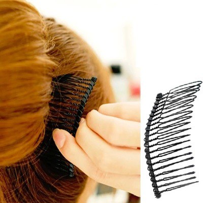 [DIY2] Kẹp tóc hình chữ U màu đen, lược cố định tóc mái