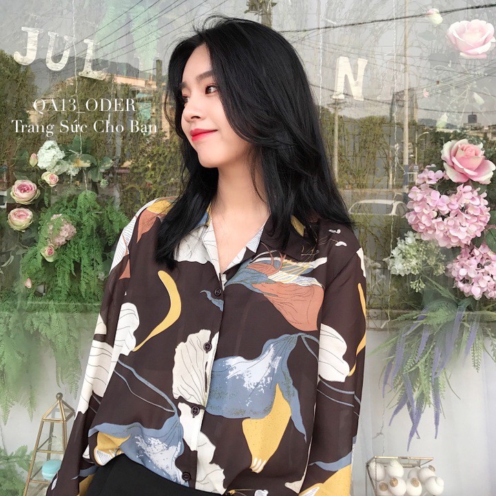 Áo sơ mi họa tiết QA13