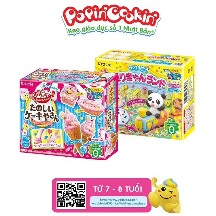 Combo 2 hộp kẹo popin cookin đồ chơi ăn được gồm : bộ làm kem + thế giới diệu kỳ