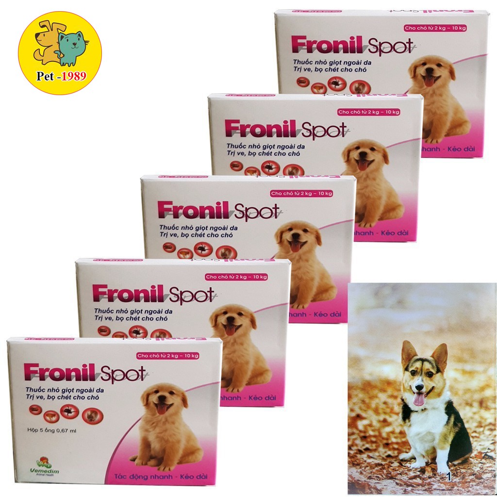 🐶Nhỏ Gáy Fronil Spot Rận Bọ Chét , Ve cho chó mèo ống 0.67 ml🐶 Pet-1989