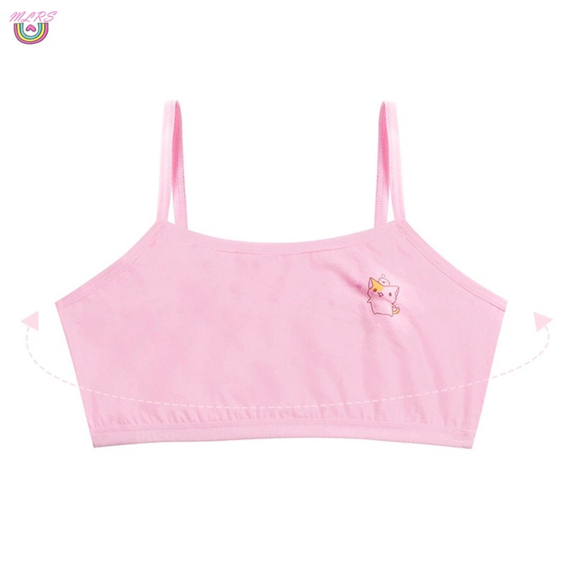 Áo Bra Thể Thao Chất Liệu Cotton Co Giãn Cho Bé Gái