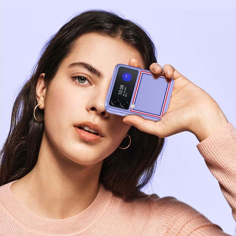 2 màu - Ốp lưng Samsung Z Flip 3 - Z Flip 4 - ZFlip3 5G phiên bản Thom Browne sọc viền