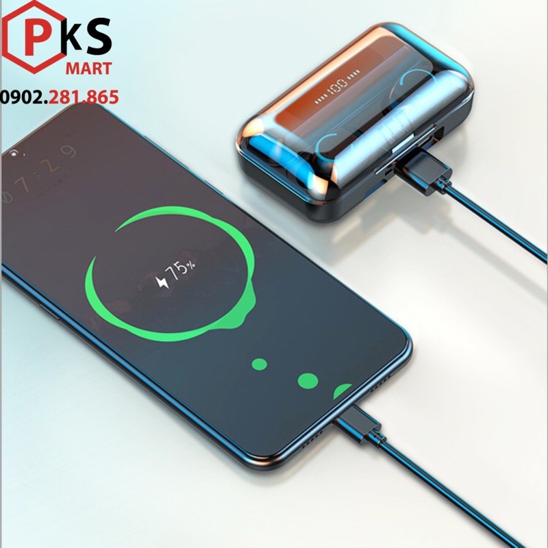 Tai Nghe Bluetooth 5.0 AMOI F9 TWS Bản QUỐC TẾ Cao Cấp - Cảm Ứng Không Dây Chống Nước Chống Ồn Tích Hợp Sạc Dự Phòng | BigBuy360 - bigbuy360.vn