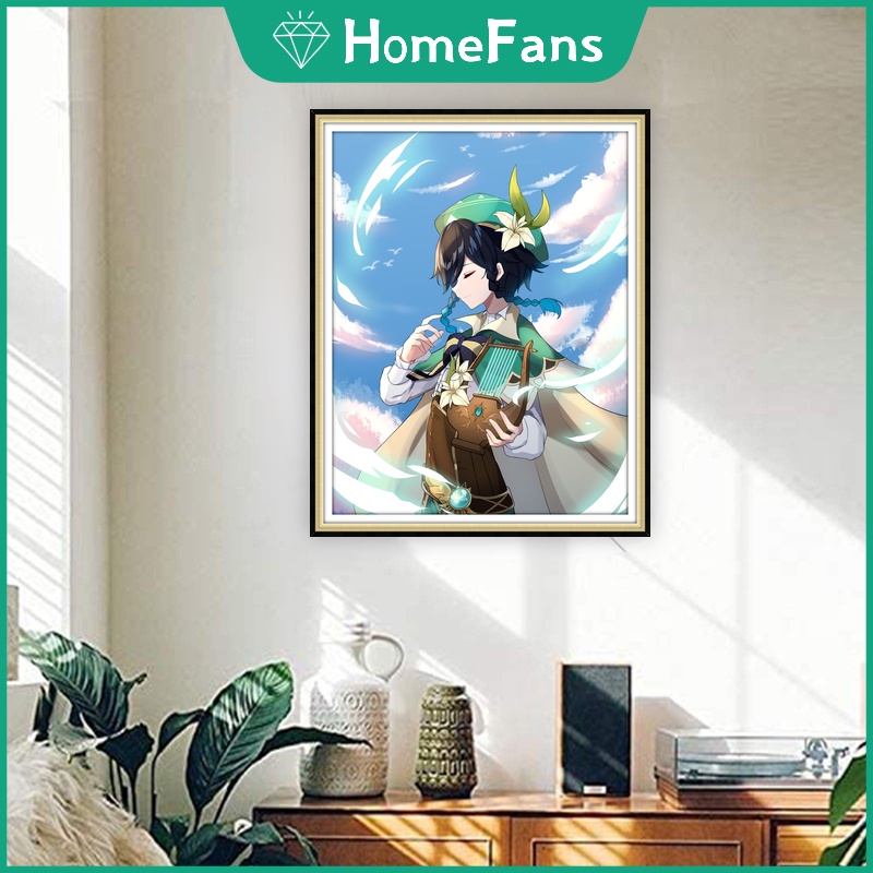 Bộ Tranh Đính Đá 5D Tự Làm 30x40cm / 40x50cm Hình Game Độc Đáo