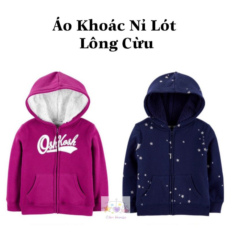 Áo Khoác Nỉ Lót Lông Cừu Cho Bé