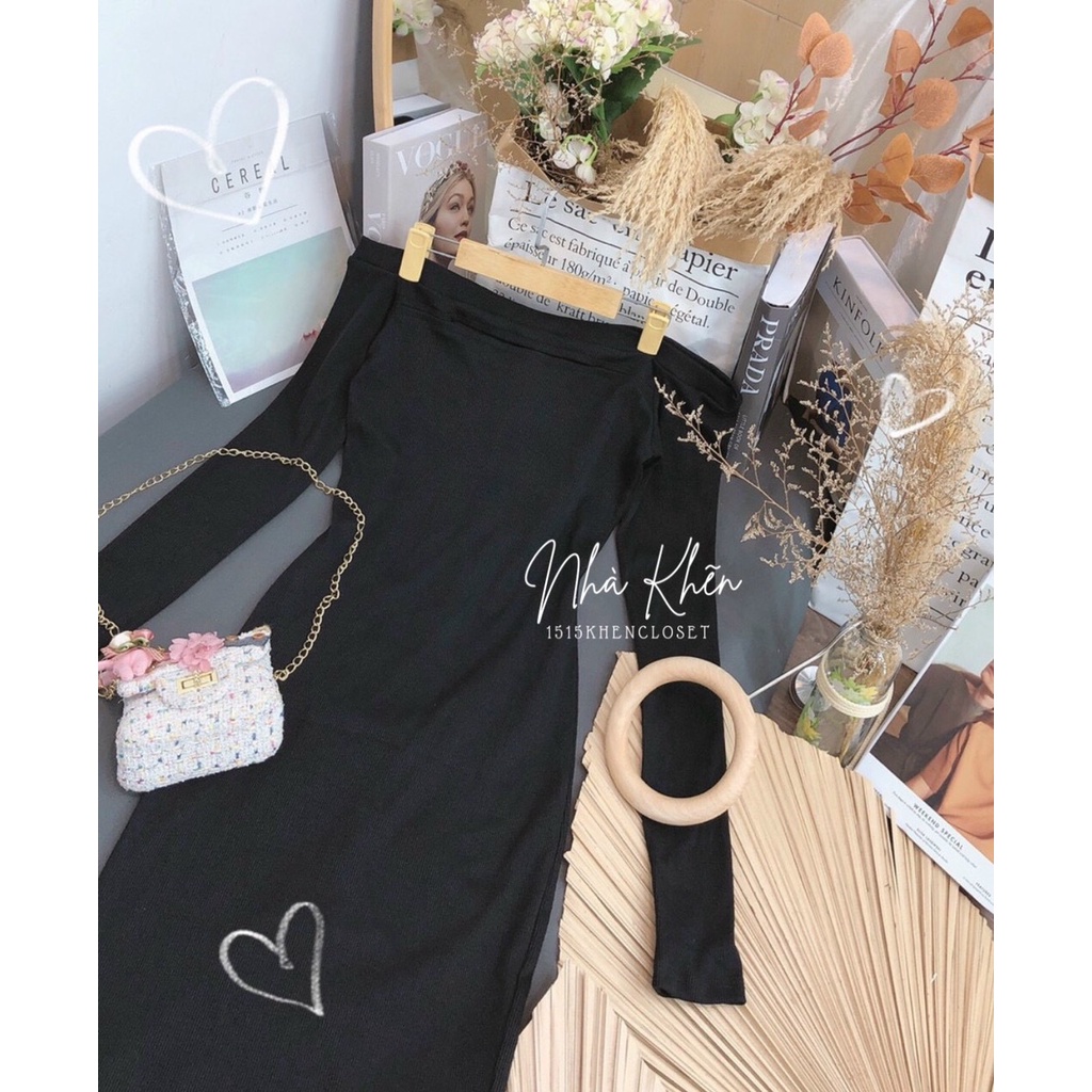 Đầm body đen khoét ngực 🖤