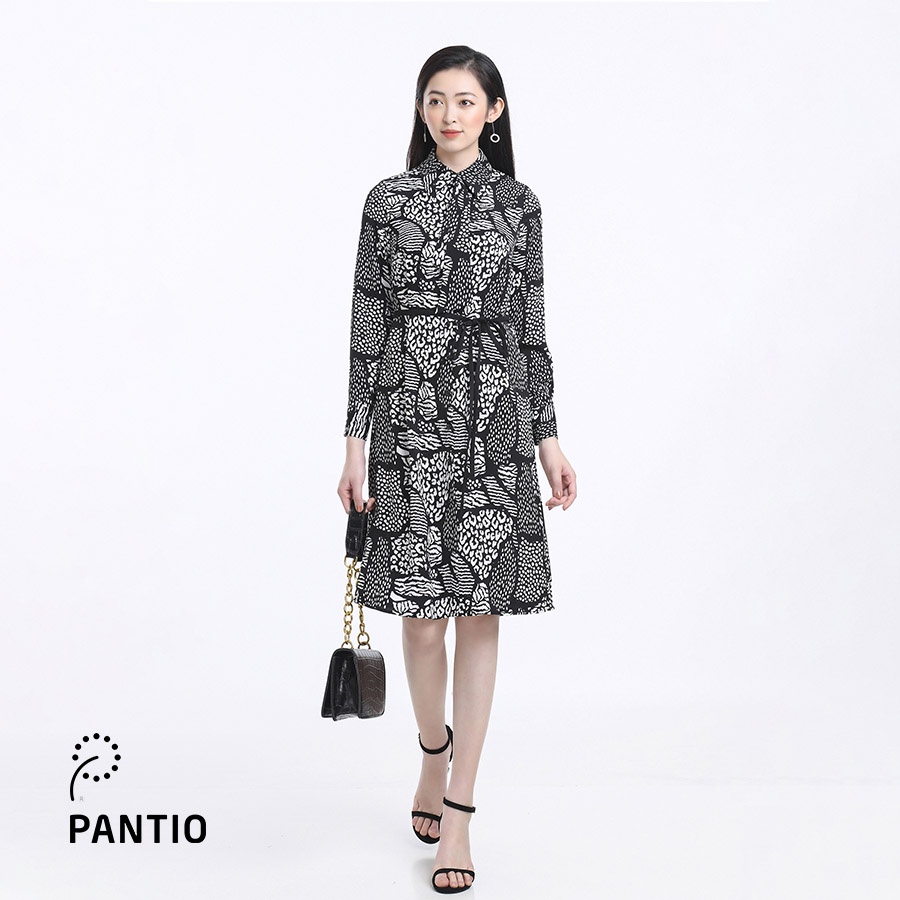 Đầm dạo phố phối hoạ tiết màu FDP52557 - PANTIO