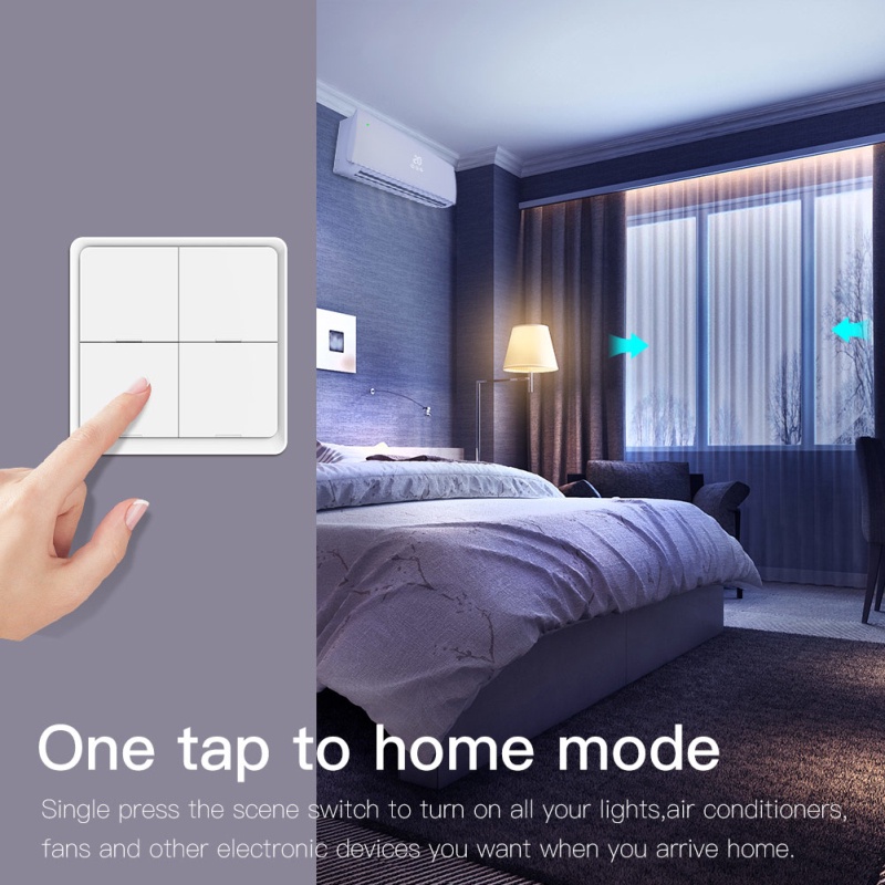 Tuya ZigBee Smart 12 Scene Switch Bộ điều Khiển Nút Nhấn Công Tắc Tự động Hóa Gia đình Điều Khiển ứng Dụng Cuộc Sống Thông Minh Qua Alexa Và Google Home.