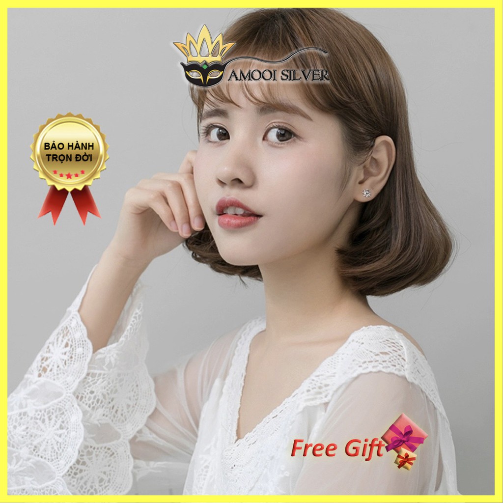 Bông tai bạc S925 mặt trời bé con - Amooi Silver AB71