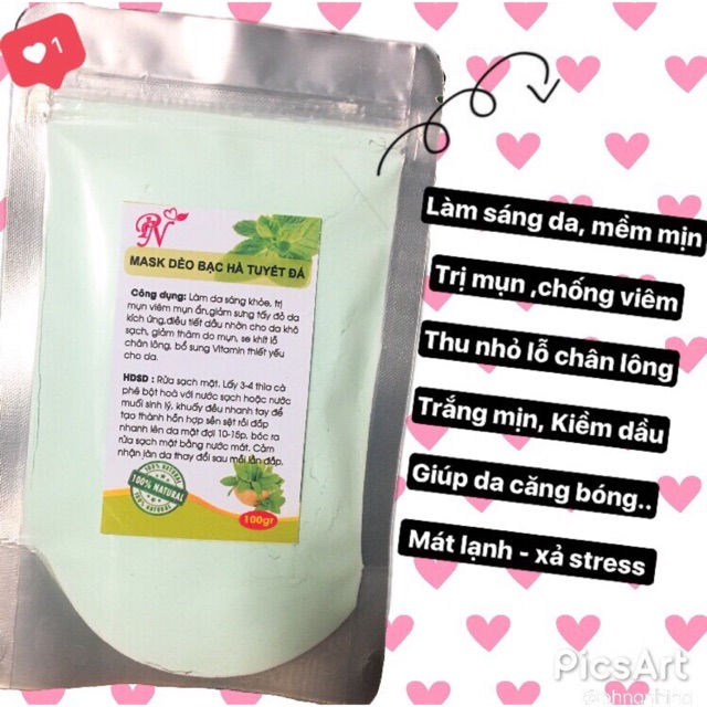 Mặt nạ Bạc Hà Tuyết đá 