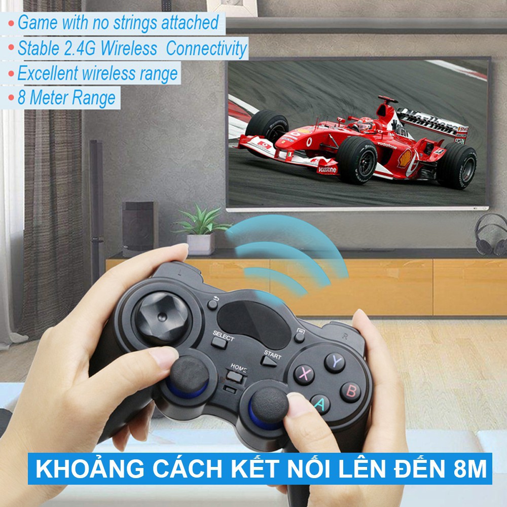 Tay cầm chơi game KHÔNG DÂY cổng tích hợp chơi game trên PC / TV / Box / Điện thoại Android / Máy tính bảng | BigBuy360 - bigbuy360.vn