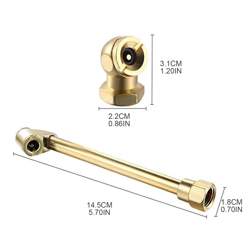 Bộ 4 Đầu Kẹp Thổi Khí Nén Đóng Kín 1 4 Đầu Bằng Đồng Thau