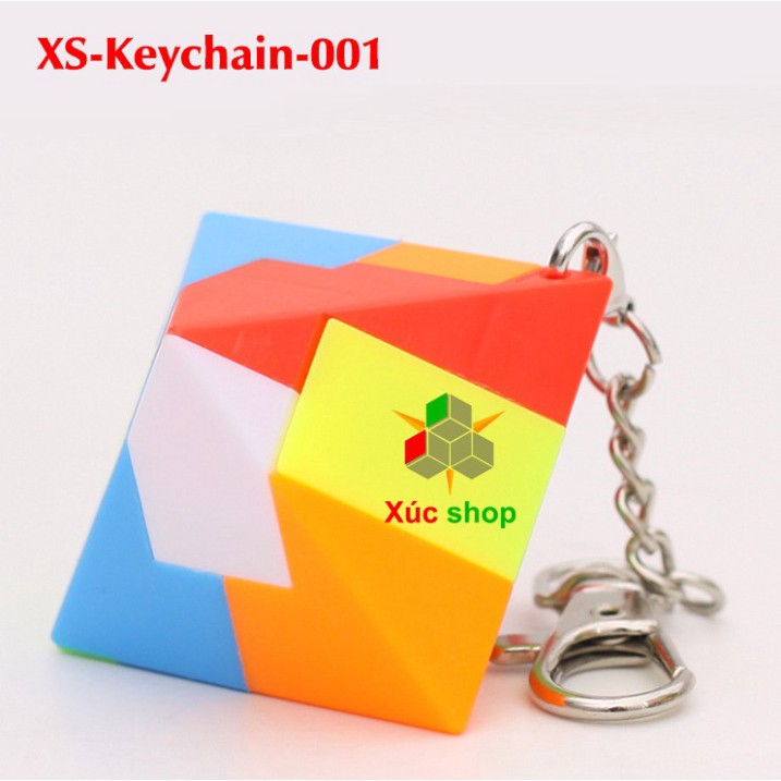 Móc khóa rubik xếp hình - Tháo lắp mảnh ghép