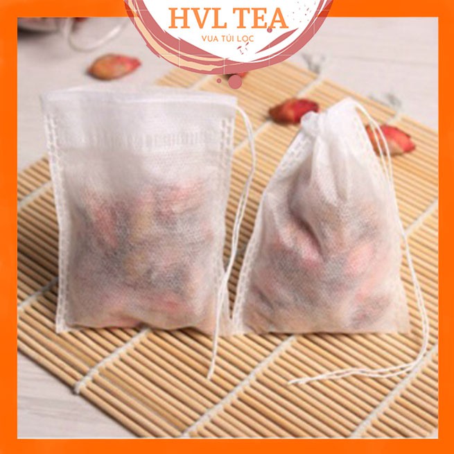 Túi lọc trà, cà phê, thảo dược 100 túi/sp bằng vải không dệt, Có Dây Buộc - HVL TEA