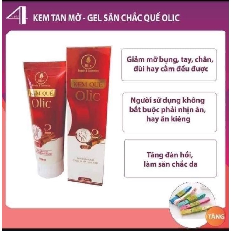 KEM TAN MỠ OLIC - GEL SĂN CHẮC QUẾ 100G CHÍNH HÃNG - DATE MỚI