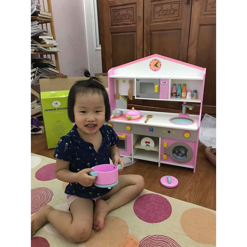 Bộ đồ chơi nấu ăn nhà bếp cho bé bằng gỗ an toàn