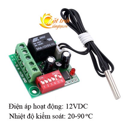 Mạch công tắc cảm biến nhiệt độ 12VDC XH-W1701