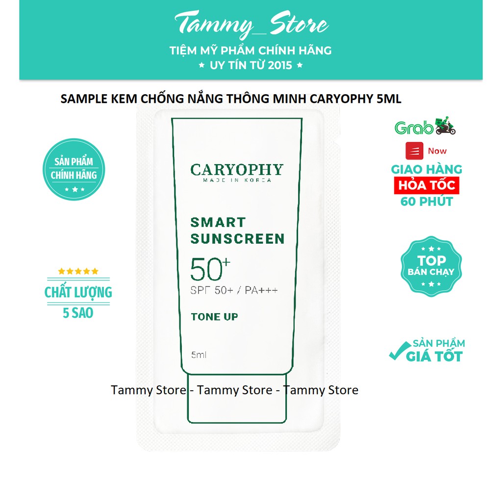 Sample kem chống nắng thông minh Caryophy Smart Sunscreen Tone Up 5ml