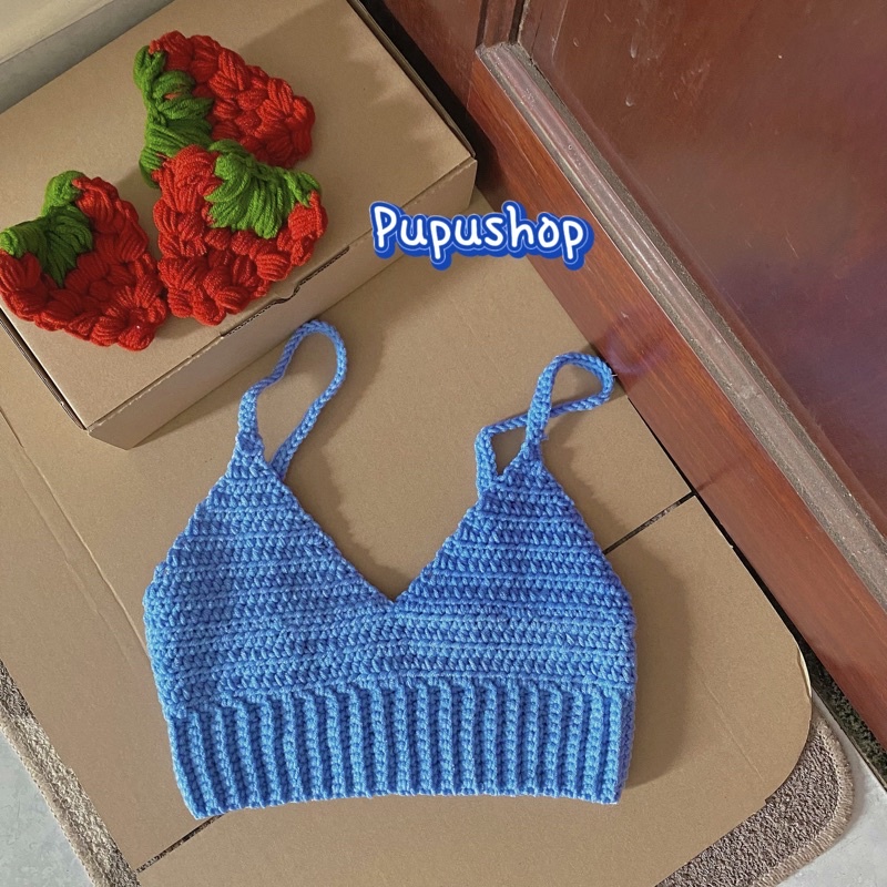 Áo bikini crochet - bikini len móc handmade đi biển, đi chụp ảnh