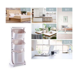 Kệ Plastic đựng đồ 3 tầng di động đa năng