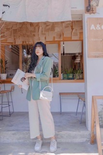 ÁO BLAZER XANH MINT
