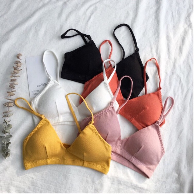 Áo lót Bra bralette cotton gân 901💎mẫu mới nhất 2019💎 | BigBuy360 - bigbuy360.vn