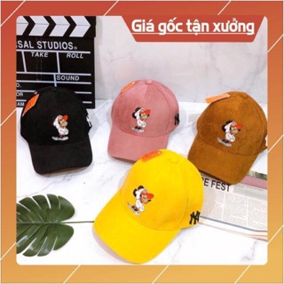 Mũ Nhung gân tăm thêu Chuột N