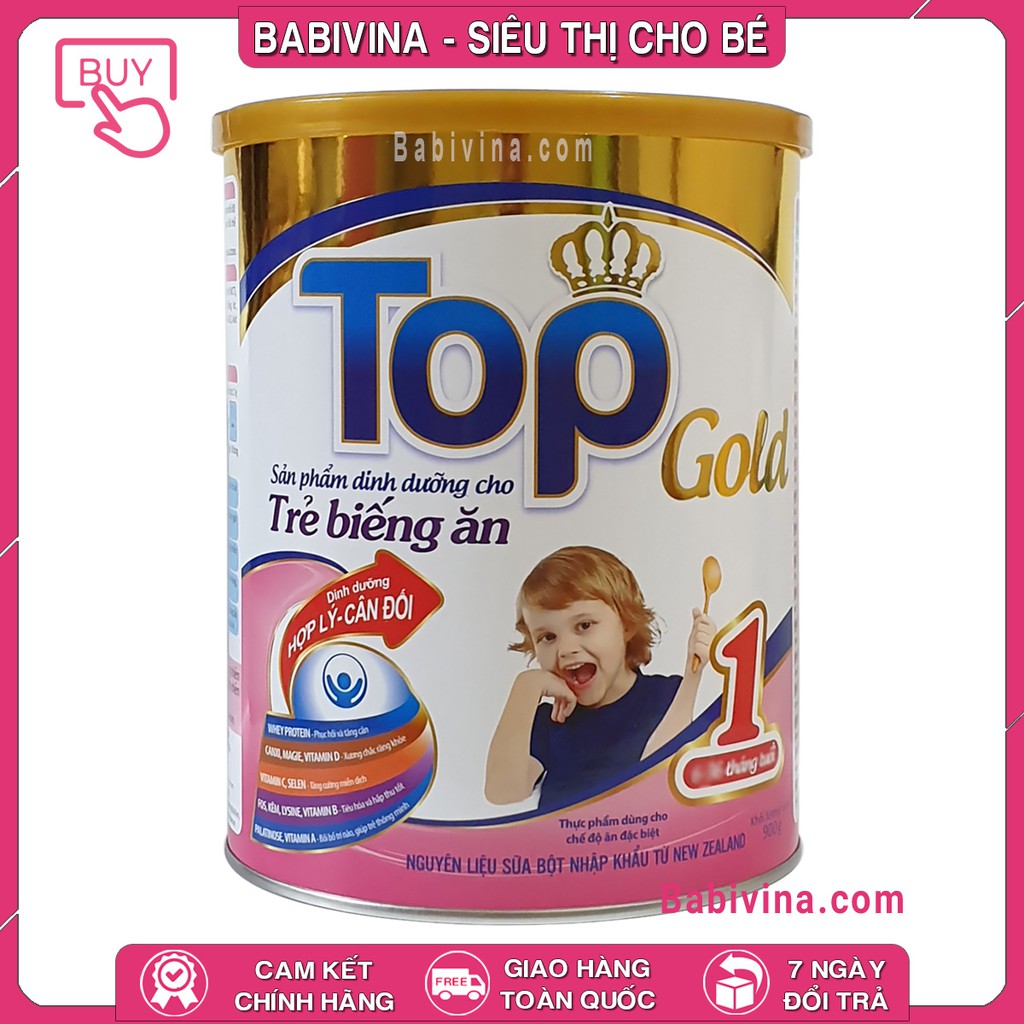 [CHÍNH HÃNG] Sữa Top Gold 1 900g | Dành Cho Trẻ Biếng Ăn TOPGOLD | Date Mới Nhất - Giá Tốt Nhất | Babivina