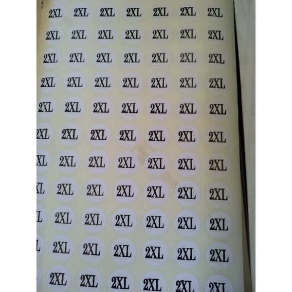 Tem dán size quần áo, 70 miếng dán quần áo DECAL SIZE _NHẬN IN NHÃN MÁC THEO YÊU CẦU_